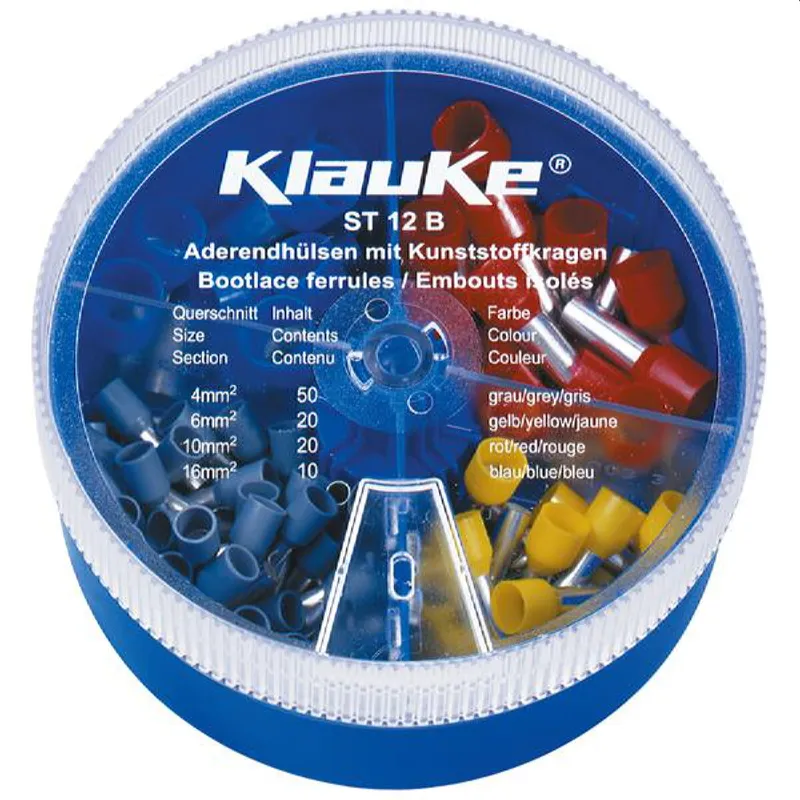Klauke Streudose mit isol. DIN Aderendhülsen 4-16qmm ST12B