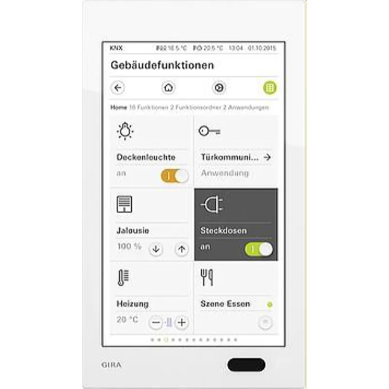 Gira Bediengerät 206712 G1 230V Glas weiss