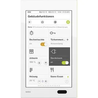 Gira Bediengerät 206712 G1 230V Glas weiss