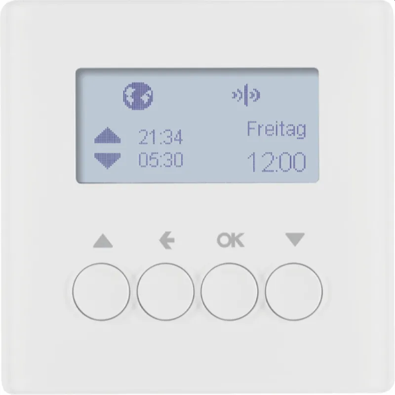 Berker Funk-Jalousie-Schaltuhr 85745129 polarweiss samt 85745129
