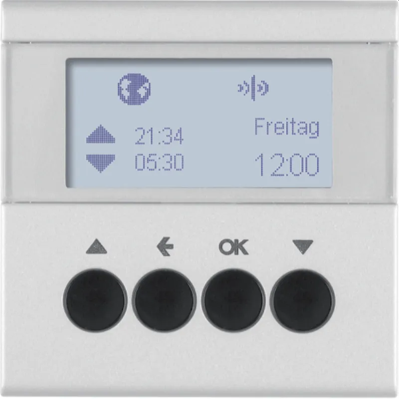 Berker Funk-Jalousie-Schaltuhr 85745183 alu matt 85745183