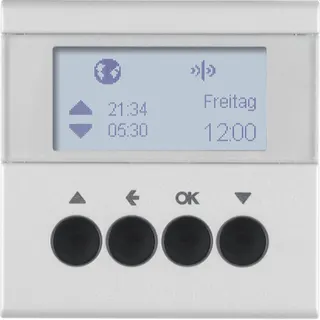 Berker Funk-Jalousie-Schaltuhr 85745183 alu matt 85745183
