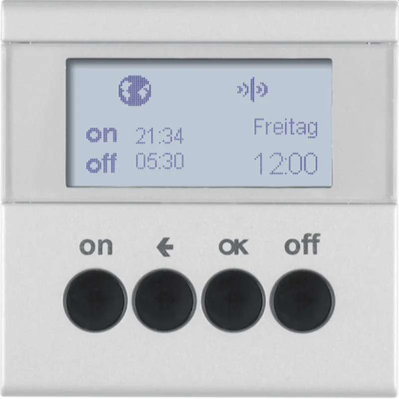 Berker Funk-Zeitschaltuhr 85745283 alu matt 85745283