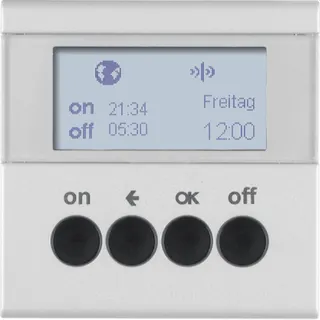 Berker Funk-Zeitschaltuhr 85745283 alu matt 85745283