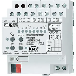 Jung KNX Heizungsaktor 6fach mit Regler 2336REGHZRHE