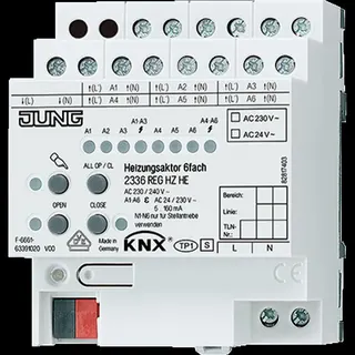 Jung KNX Heizungsaktor 6fach 2336REGHZHE
