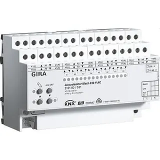 Gira Jalousieaktor 216100 KNX/EIB Jalousie 8ach 230VAC REG