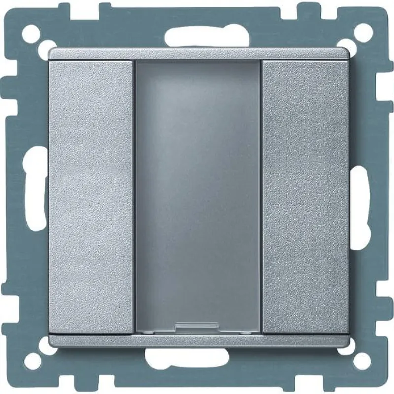 Merten Taster 627560 1fach aluminium System M