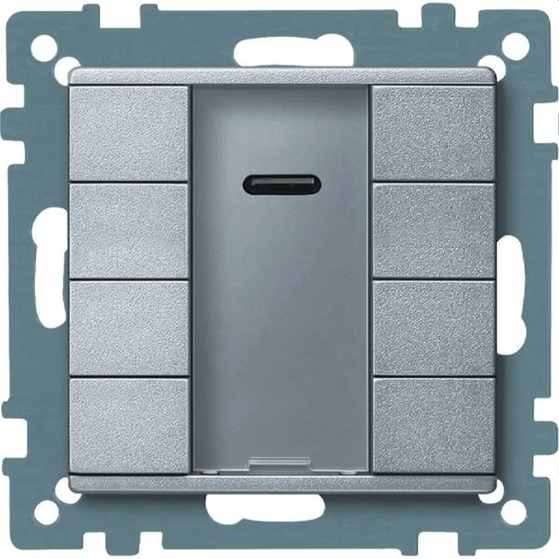 Merten Taster 627960 4fach aluminium System M