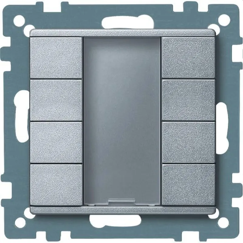 Merten Taster 627860 4fach aluminium System M