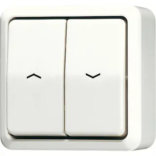 Jung Jalousie-Wippschalter, 1-pol. (1 Antrieb) 250 V ~, AP 600, weiß 609VA