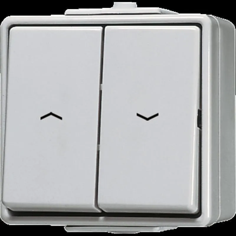 Jung Jalousietaster, 1-pol. (1 Antrieb), 10 A 250 V ~, IP 44, WG 600 639VW
