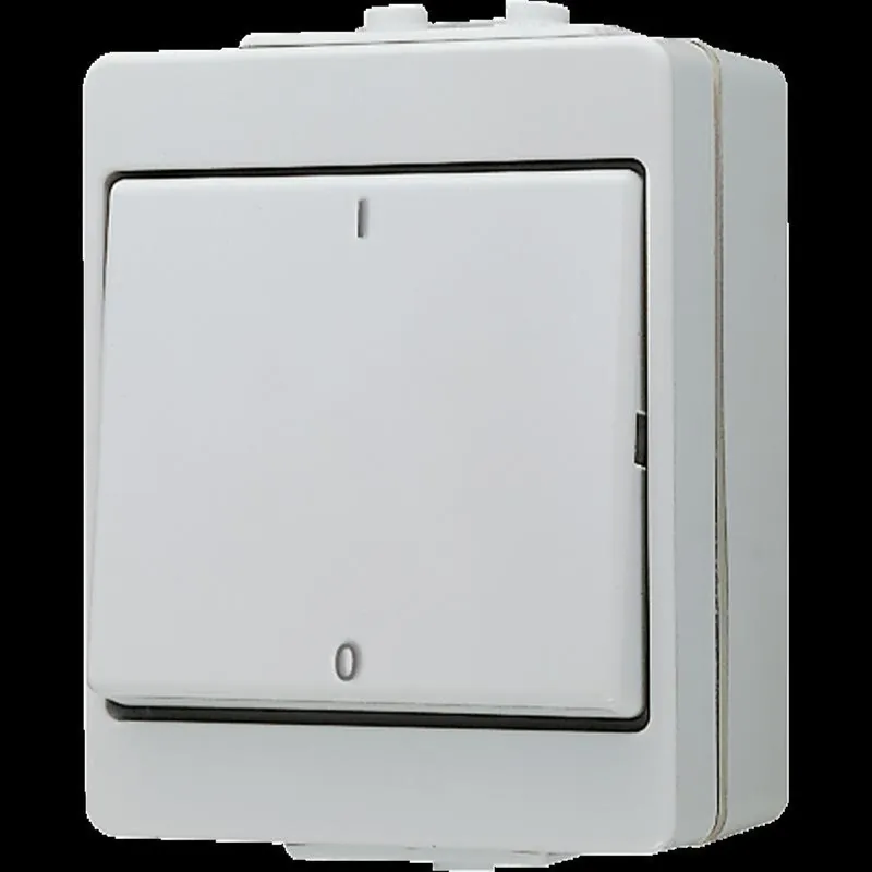 Jung Wippschalter, Aus 3-pol., 16 AX 400 V ~, IP 44, WG 600 603W