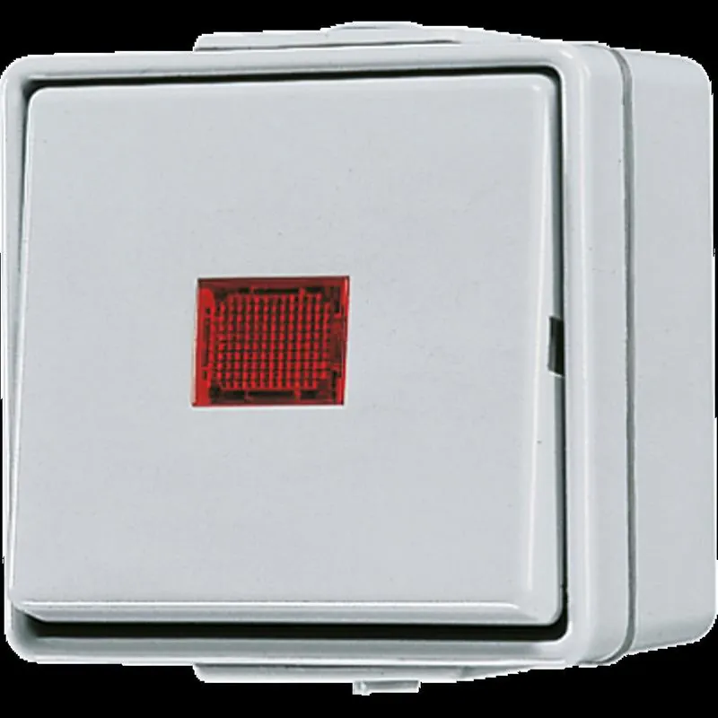 Jung Wipp-Kontrollschalter, Universal Aus-Wechsel, 10 AX 250 V ~, IP 44, WG 600 606KOW