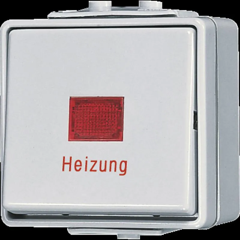 Jung Heizungsschalter, Universal Aus-Wechsel, 10 AX 250 V ~, IP 44, WG 600 606HW