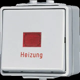 Jung Heizungsschalter, Universal Aus-Wechsel, 10 AX 250 V ~, IP 44, WG 600 606HW