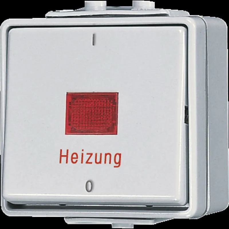 Jung Heizungsschalter, Aus 2-pol., 10 AX 250 V ~, IP 44, WG 600 602HW