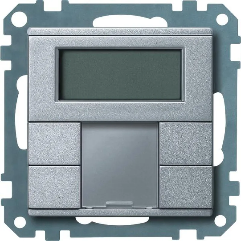Merten Taster MEG6212-0460 2fach plus aluminium