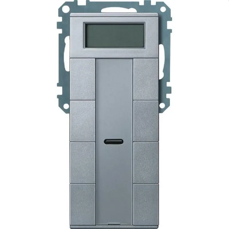 Merten Taster MEG6214-0460 4fach plus aluminium