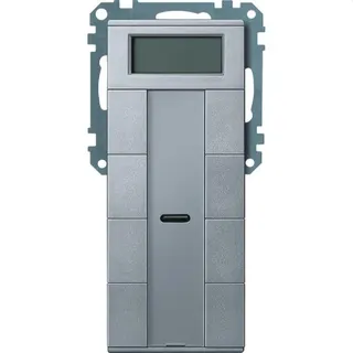 Merten Taster MEG6214-0460 4fach plus aluminium