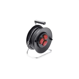 Bachmann Kabeltrommel 392.183 Kunststoff 3fach 40m schwarz