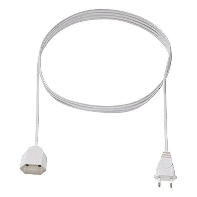Bachmann Verlängerungskabel 233.286 H03VVH2-F 2x0,75 5,0m weiss