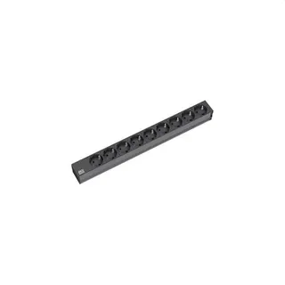 Bachmann Steckdosenleisten 333.506 19" 1HE 9fach o. Schalter sw