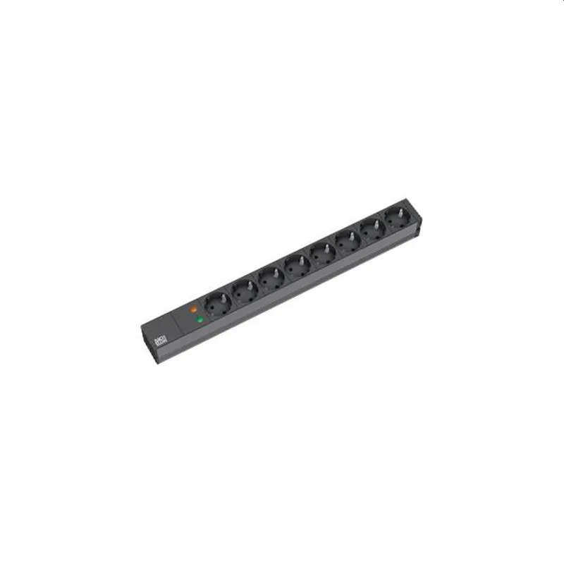 Bachmann Steckdosenleisten 333.534 19" 1HE 8fach UESS o. Sch sw