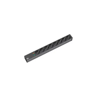 Bachmann Steckdosenleisten 333.534 19" 1HE 8fach UESS o. Sch sw
