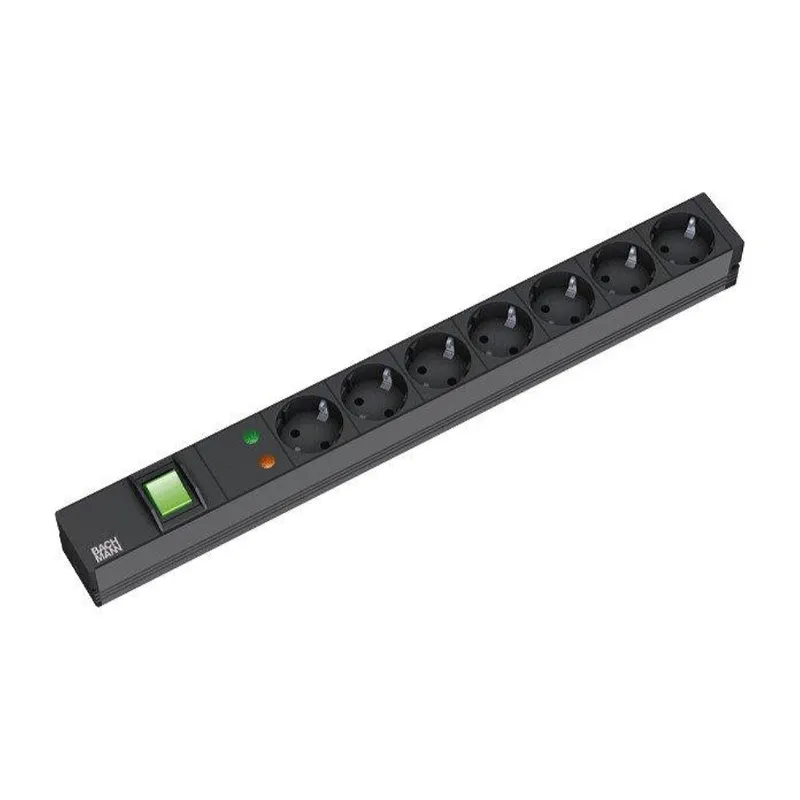 Bachmann Steckdosenleisten 333.535 19" 1HE 7fach UESS m. Schalt