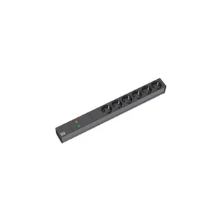 Bachmann Steckdosenleisten 333.536 19" 1HE 6fach GVS o. Sch sw