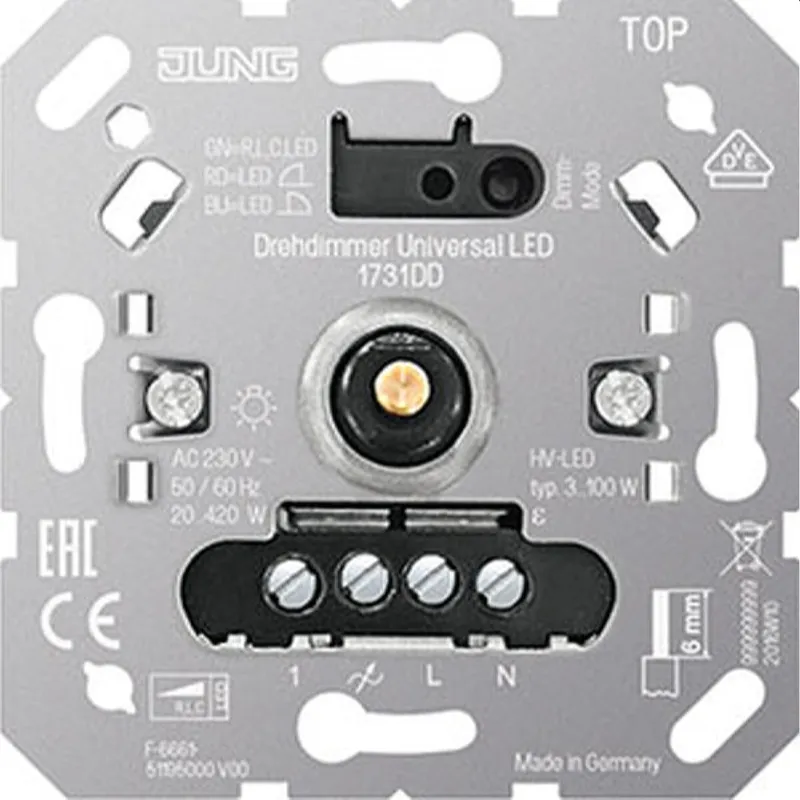 Jung Drehdimmer Universal LED, mit Nebenstelleneingang 1731DD