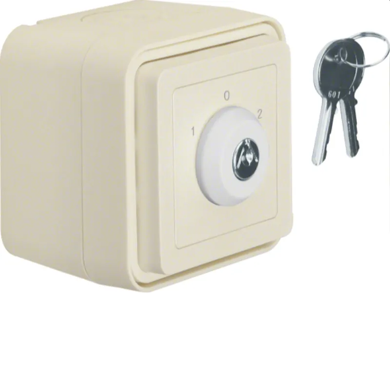 Berker AP-Schlüsselschalter 32723512 Aufdruck 0, 1, 2 weiss 32723512