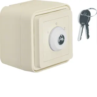 Berker AP-Schlüsselschalter 32723512 Aufdruck 0, 1, 2 weiss 32723512
