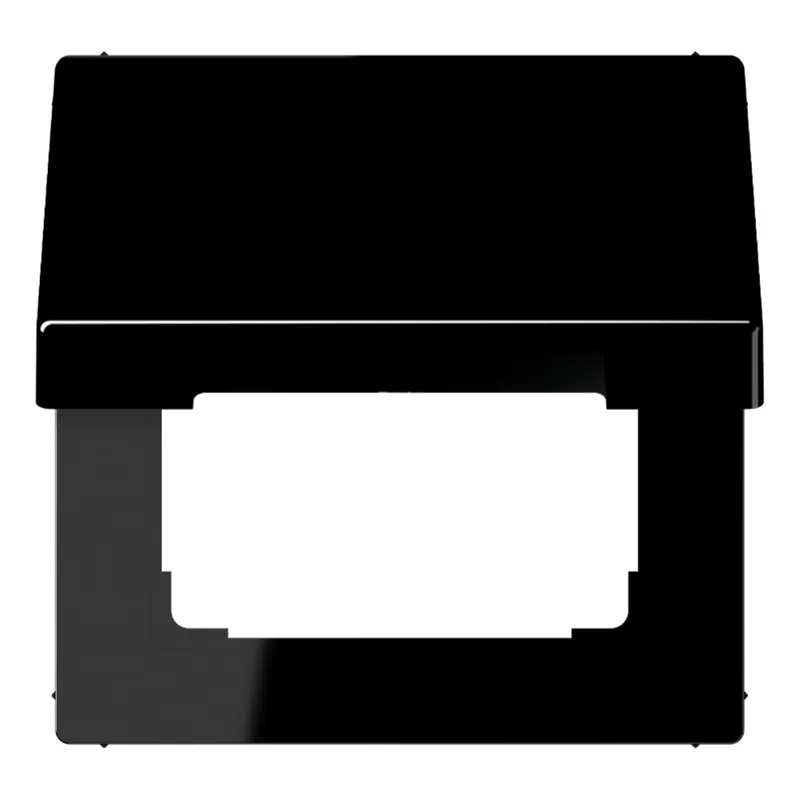 Jung Klappdeckel mit Rückstellfeder, Duroplast, Serie LS, schwarz LS990KLSW