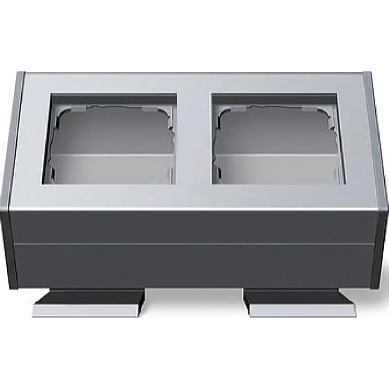 Gira Profil 119226 2fach + Winkel 55 Aluminium