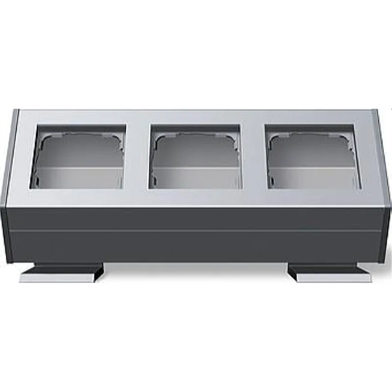 Gira Profil 119326 3fach + Winkel 55 Aluminium