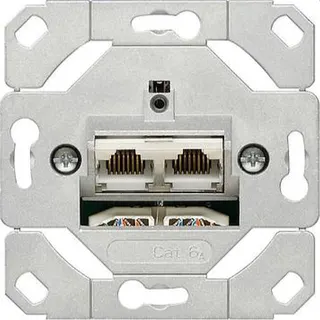 Gira Anschlussdose 245200 Einsatz 2fach Cat.6A Schneidklemm