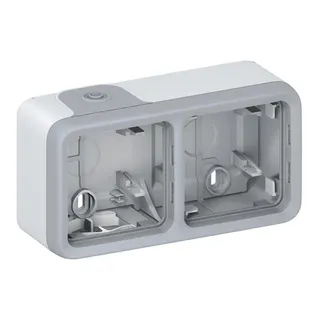Legrand Gehäuse 69672 2fach waagerecht FR AP grau