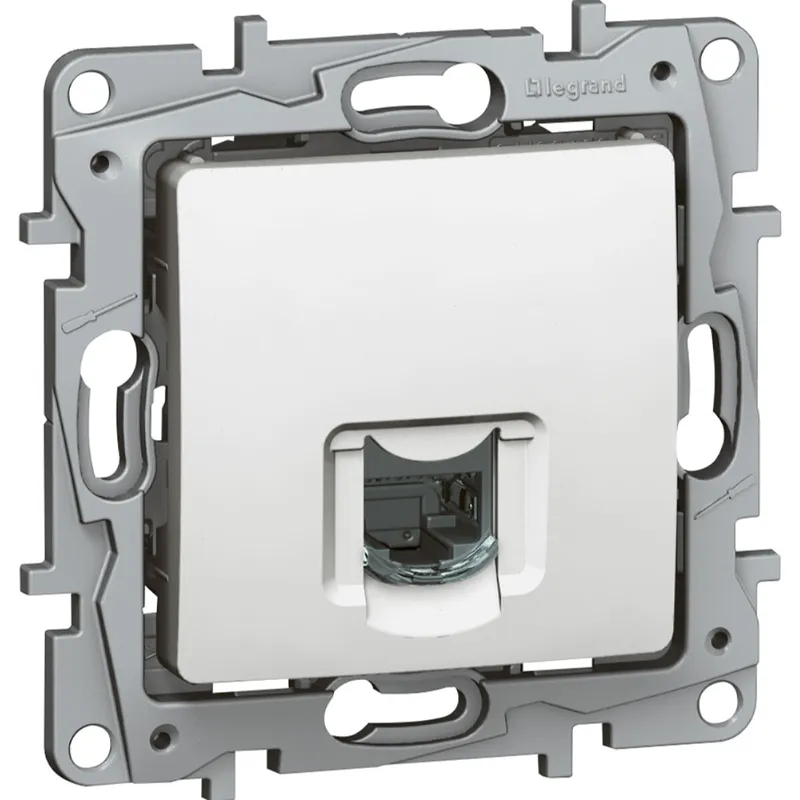 Legrand Telefonanschlussdose 664769 Niloe 1fach ultraweiss