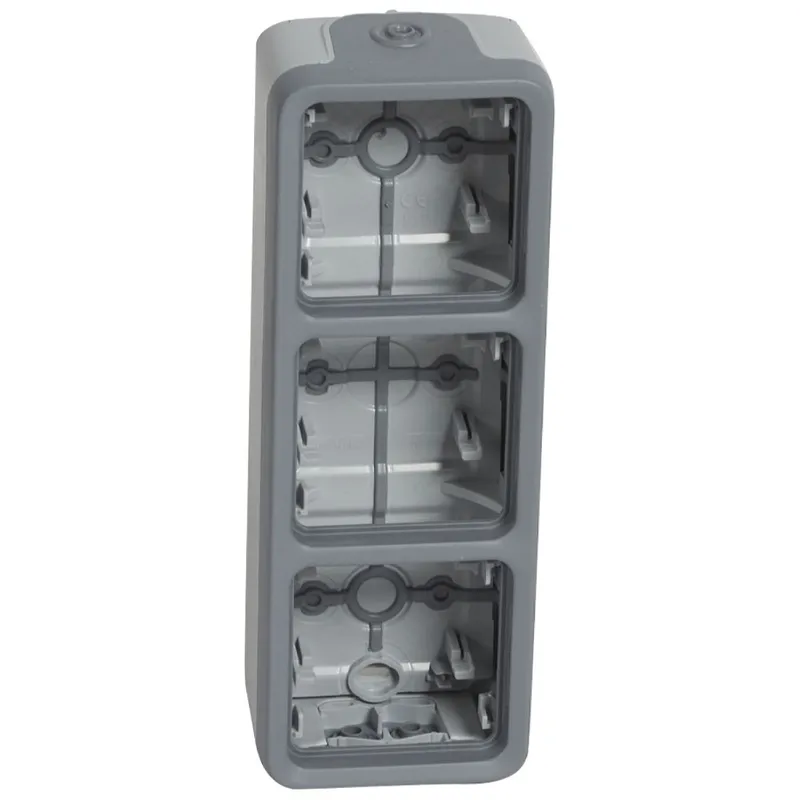 Legrand Gehäuse 69679 3fach senkrecht FR AP grau