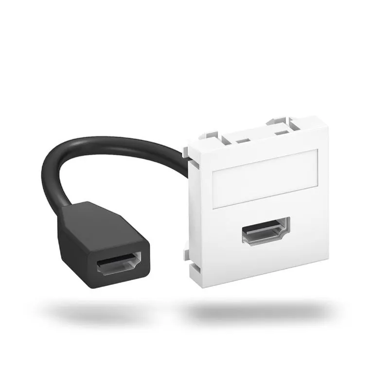 OBO Multimediaträger HDMI MTG-HD F RW1 m. Kabel Bu.-Bu. 45x45mm