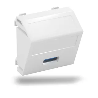OBO Multimediaträger USB 3.0 A MTS-U3A S RW1 Buchse m. Schraub 45x45mm