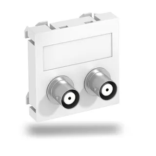 OBO Multimediaträger Audio-BNC MTG-2BC F RW1 2x Kupplung Bu-Bu 45x45mm