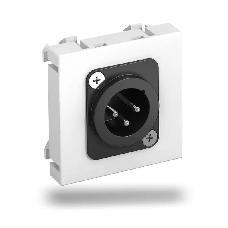 OBO Multimediaträger XLR 3-polig MTG-X3M L RW1 Stecker m. Löt 45x45mm