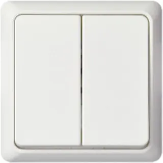 ELSO Doppeltaster 506254 42V/1A AP RENOVIERUNG reinweiß