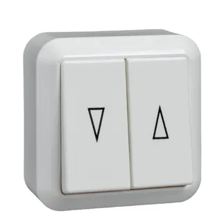ELSO AP-Jalousietaster 382804 10A CONTURA reinweiß