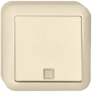 ELSO AP-Taster 382610 10A beleuchtet CONTURA perlweiß