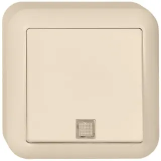 ELSO AP-Taster 382110 10A beleuchtet CONTURA perlweiß