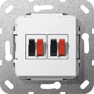 Gira Anschluss 569303 Einsatz 2fach reinweiss